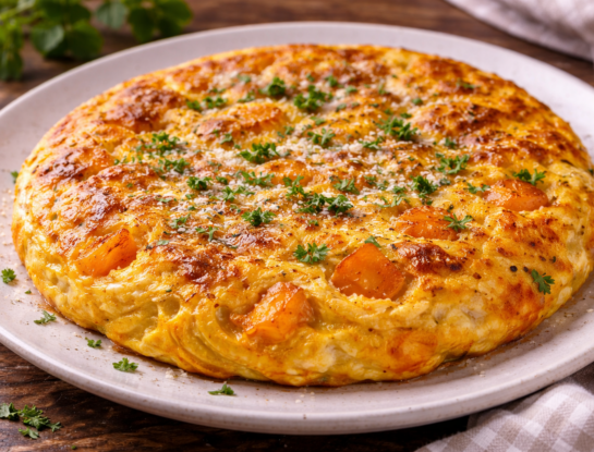 La receta fácil del día: tortilla de calabaza cremosa lista en 20 minutos