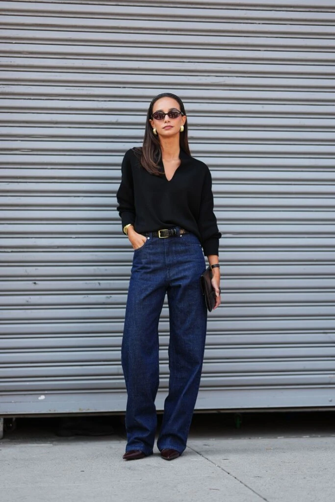 Jean más suéter fino