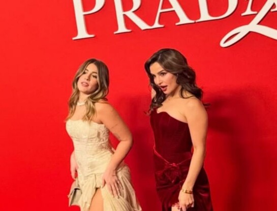 Brenda Asnicar y Laura Esquivel deslumbraron en la premiere de "El diablo viste a la moda 2" en Milán