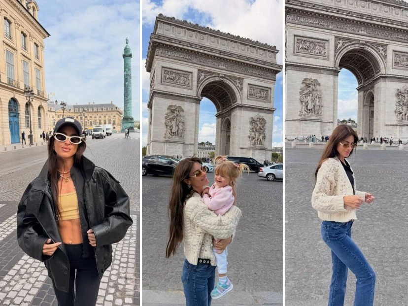 Agus Casanova recorrió París con su pareja y su hija: familia, paseos y estilo