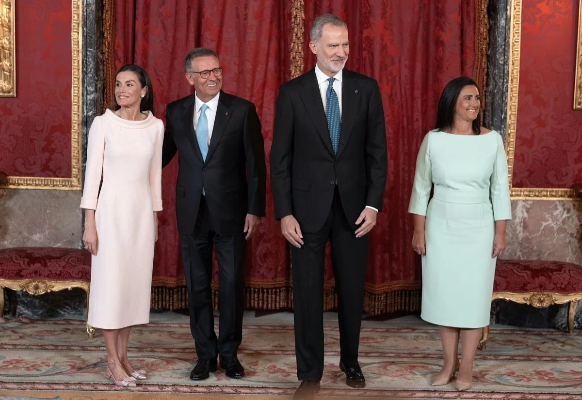 El look de Letizia en el Palacio Real que se llevó todas las miradas. 