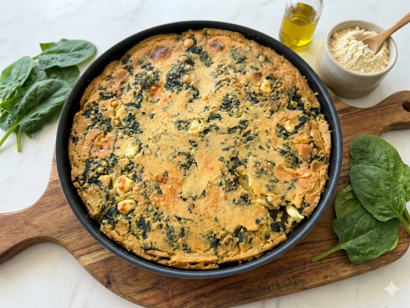 Fainá de espinaca y queso: una receta simple para sumar legumbres de la manera más deliciosa