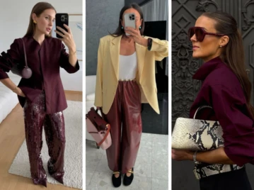 Guía de estilo cómo combinar el color berenjena que se posiciona como el color de la temporada