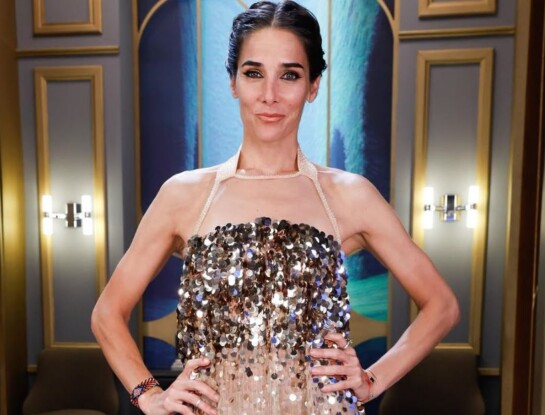 Juana Viale apostó al brillo total con un diseño de alta costura de Gabriel Lage