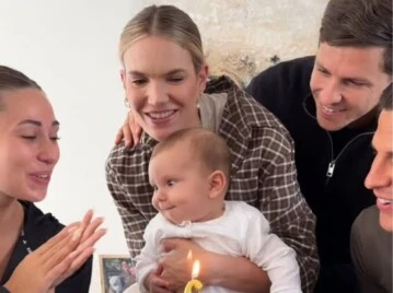 Eva Bargiela celebró el cumple mes de Fausto, su hijo, en Madrid