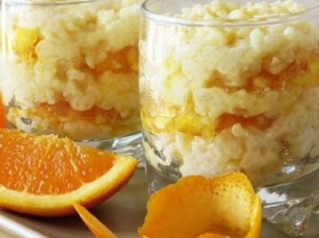 Arroz con leche a la naranja
