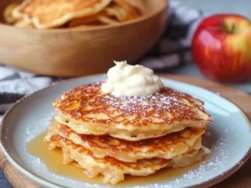 Receta fácil de tortitas de manzana y yogur en solo 10 minutos