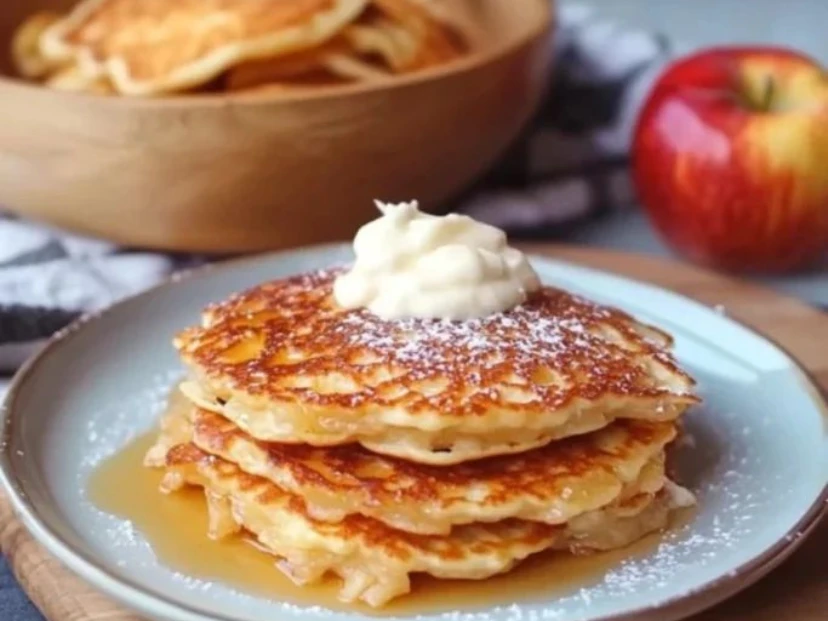 Receta fácil de tortitas de manzana y yogur en solo 10 minutos