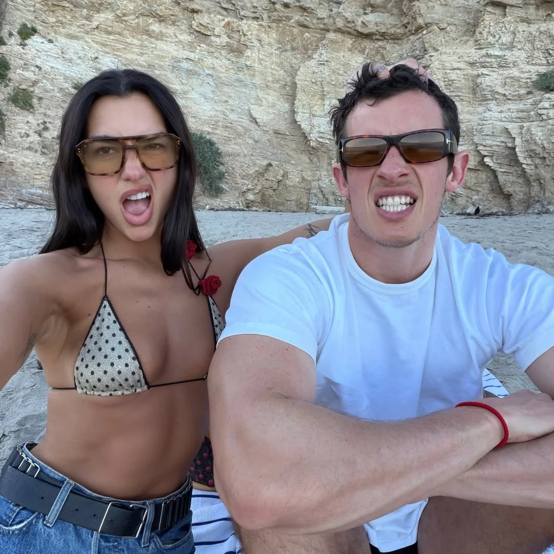 Dua Lipa y Callum Turner. Fotos: IG. 