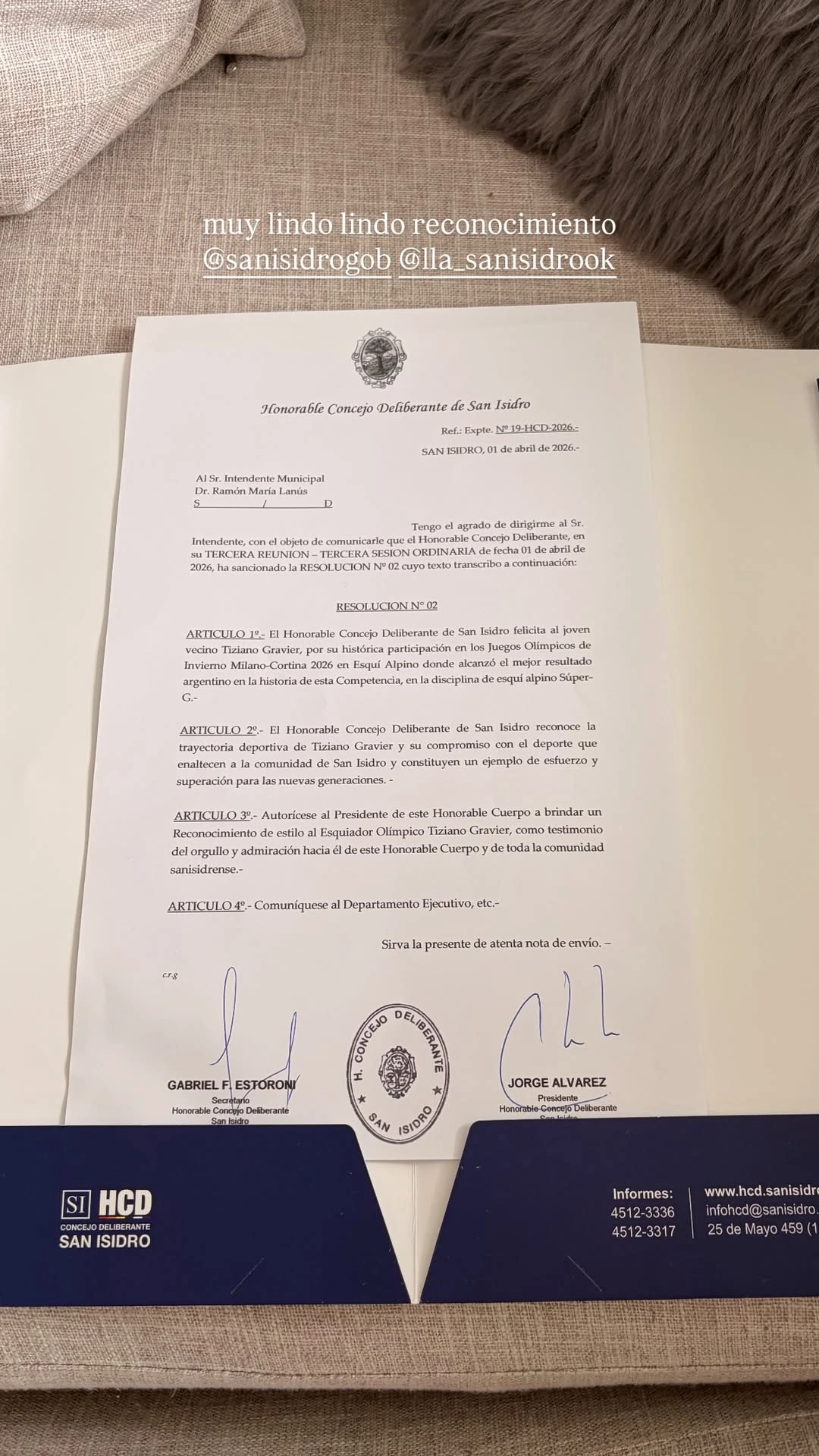 Tiziano Gravier compartió su alegría por este logro. Foto: IG. 