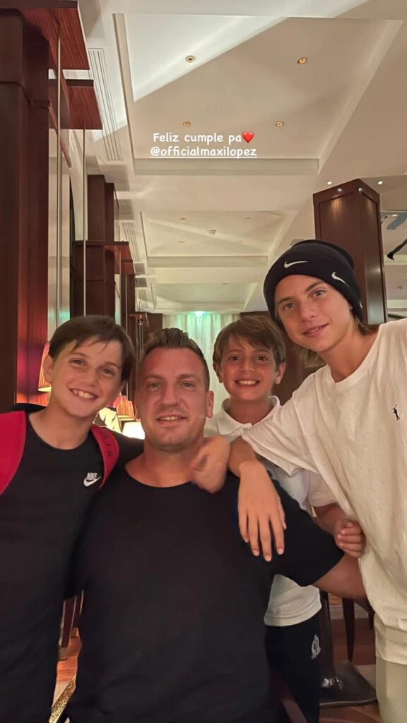 El mensaje de Valentino a Maxi López en su cumpleaños. Foto: IG