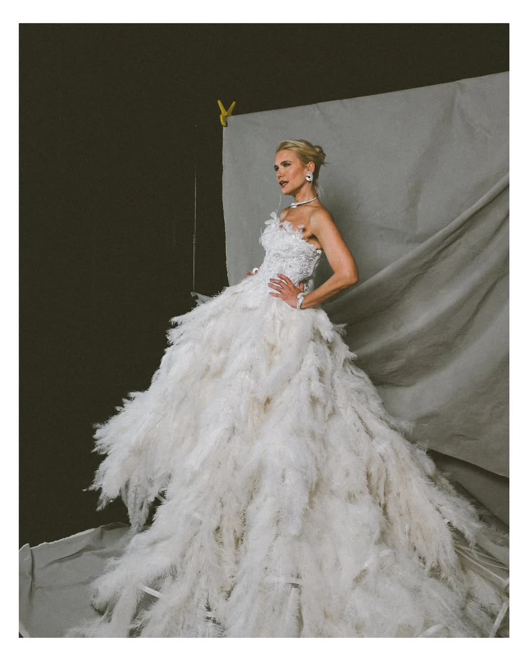 Mazza deslumbró con un diseño monumental, etéreo y teatral. Fotos: IG. 