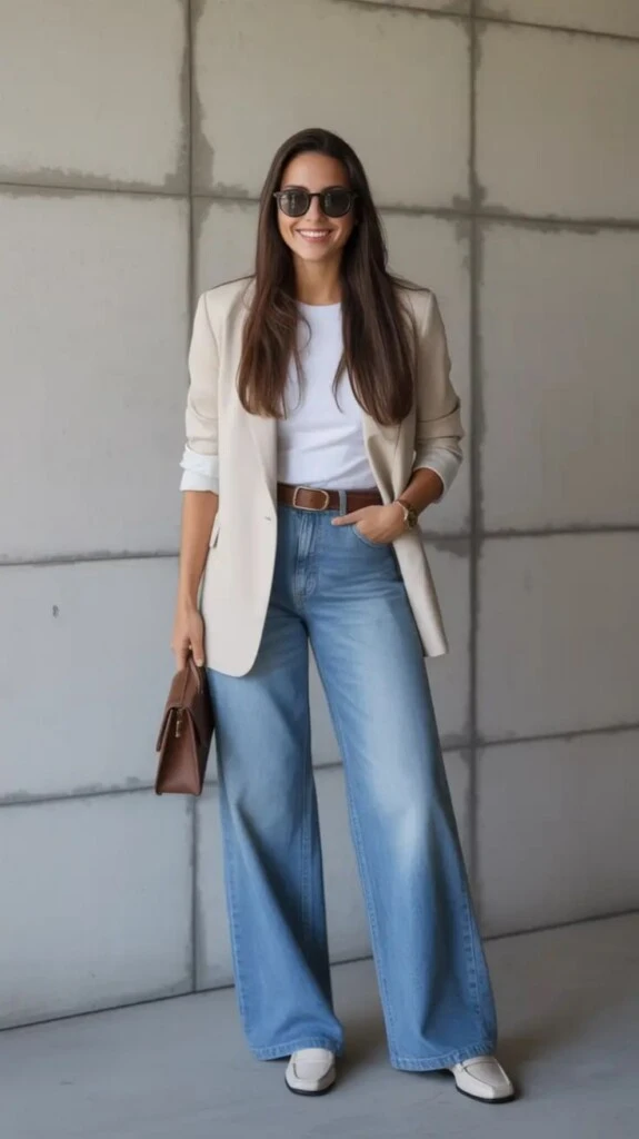Pantalón de jean y blazer