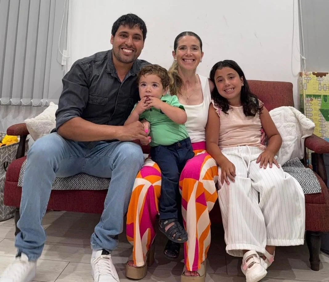 Romina Belén Barreiro junto a su familia. 