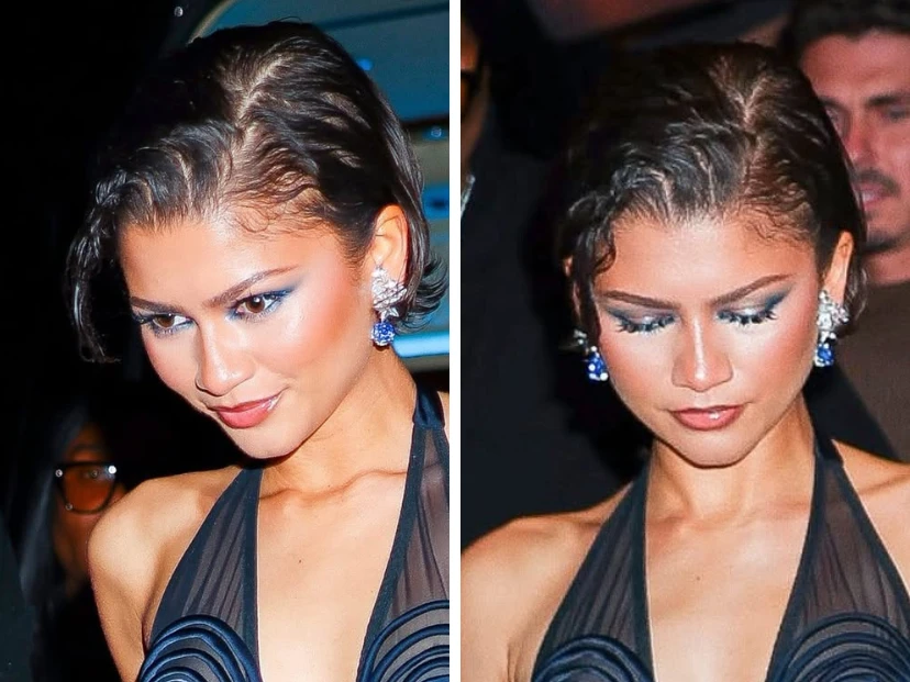 Zendaya delienado azul