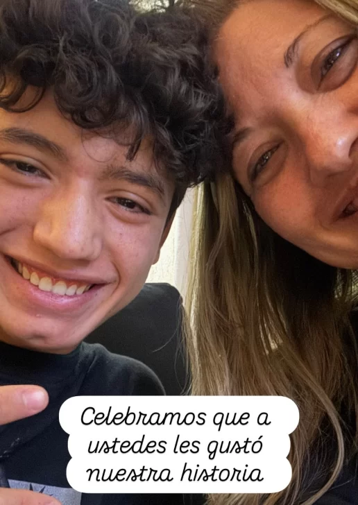 El posteo que hizo Gabriela con su hijo