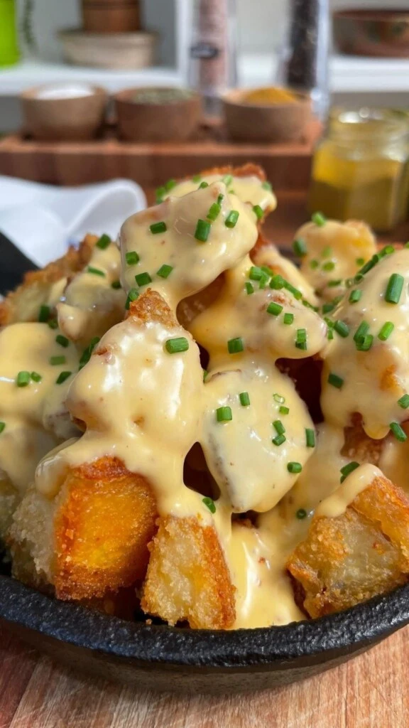 Papas crocantes con espuma de queso: la receta fácil para un plato gourmet en casa

