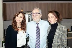 Con su hija Micaela, y Saula, en el festejo de su cumpleaños 85.