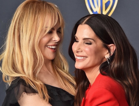 Nicole Kidman y Sandra Bullock deslumbraron con looks opuestos: negro etéreo y rojo vibrante en la red carpet