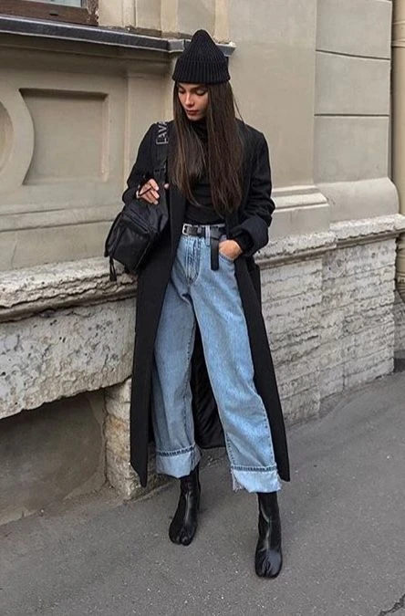 Botas Tabi con jeans baggy