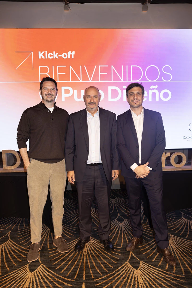 Juan Astibia, CEO de Atlántida, Bernardo Abruzzese, Secretario de la Secretaría de Representación Oficial del Gobierno de Santiago del Estero en Buenos Aires y Relaciones Internacionales, y Matías Rosado.