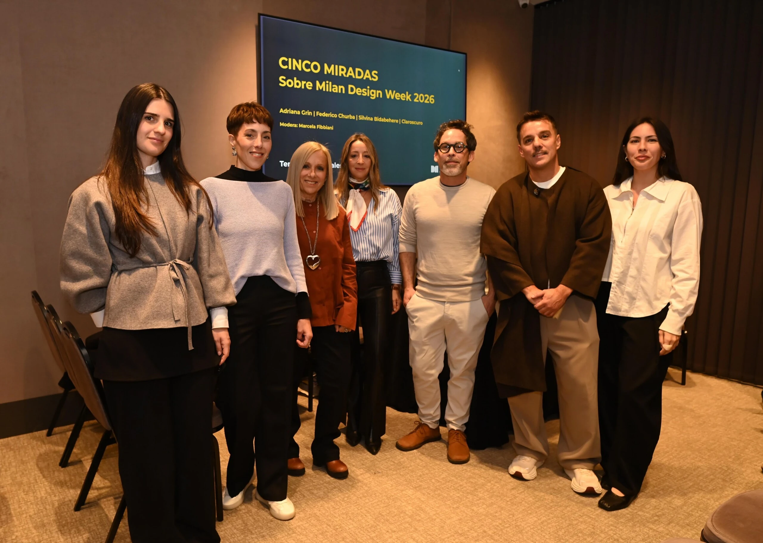 El team de la charla “5 Miradas Expertas sobre Milan Design Week 2026”. 