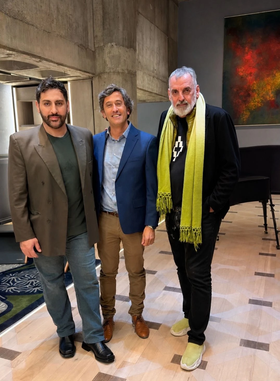 El arq. Mariano Ferrero, Juan Blas de Casa FOA y Benito Fernández. 
