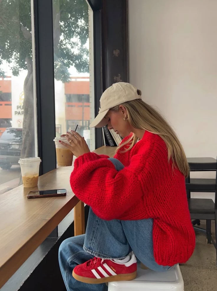 Rojo más denim