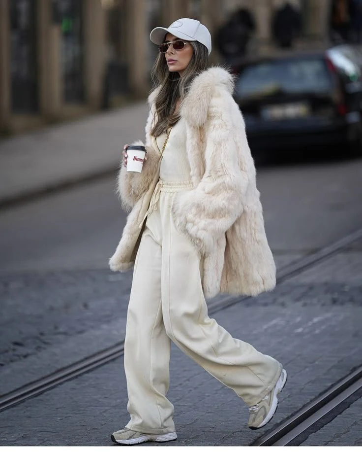 Pampita, que usa el pantalón blanco en otoño