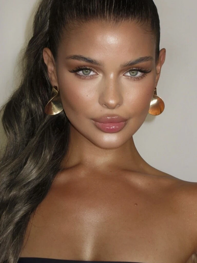 El expensive makeup trabaja las luces del rostro.