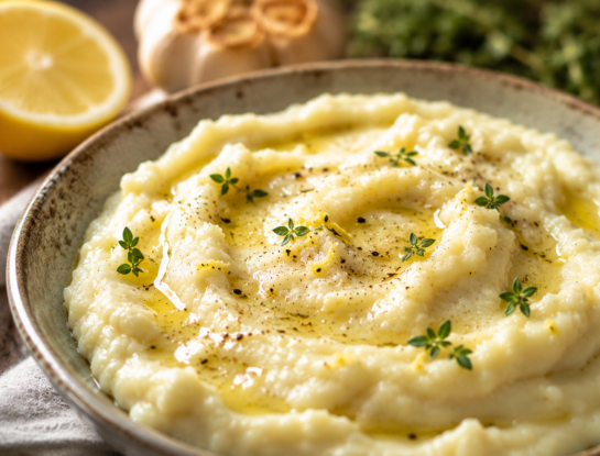 Puré de coliflor cremoso: la receta liviana con ajo asado y limón