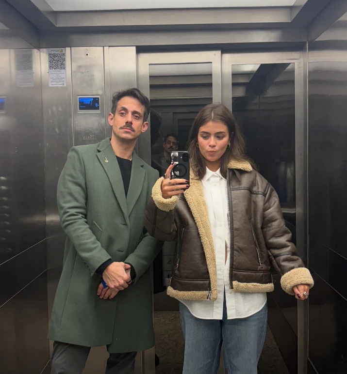 Junto a su papá Agustín Rada.