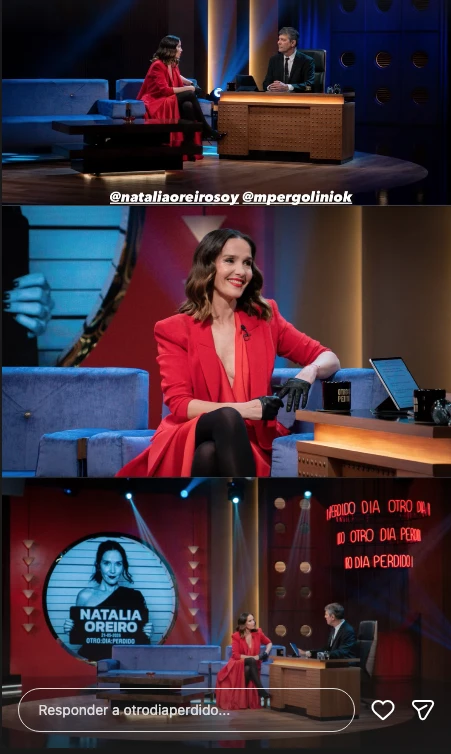 El look de Natalia Oreiro para su entrevista con Mario Pergolini.
