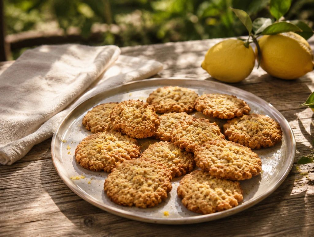 Cookies de avena y limón con aceite de oliva: la receta fácil, crocante y fresca para la merienda