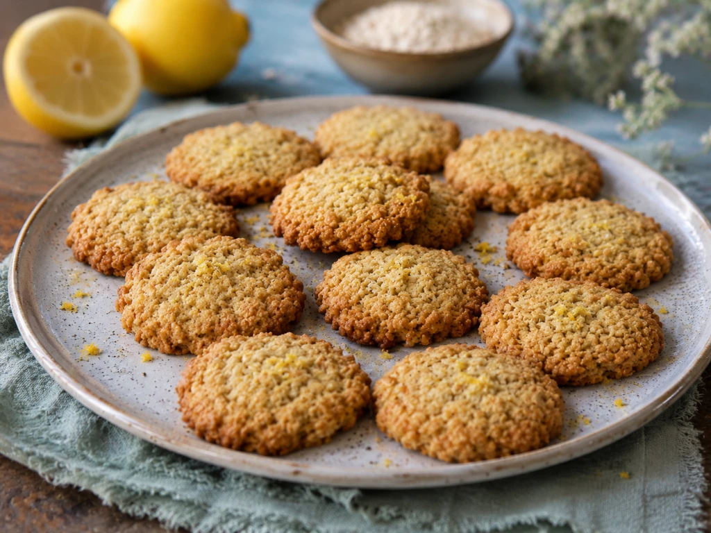 Cookies de avena y limón con aceite de oliva: la receta fácil, crocante y fresca para la merienda