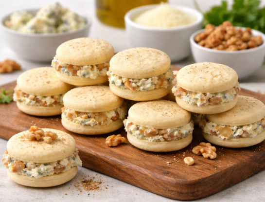 Alfajorcitos salados de maicena: la receta más original con relleno de queso azul y nueces