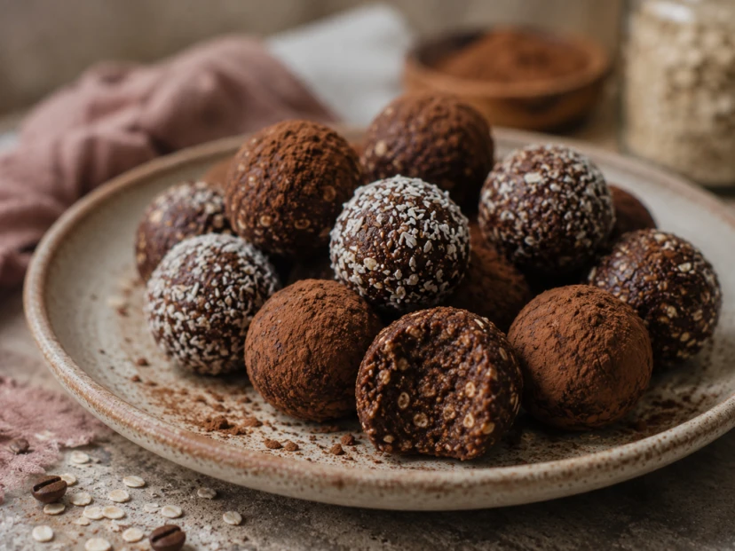 Trufas de avena, cacao y café: una receta fácil, saludable y sin horno