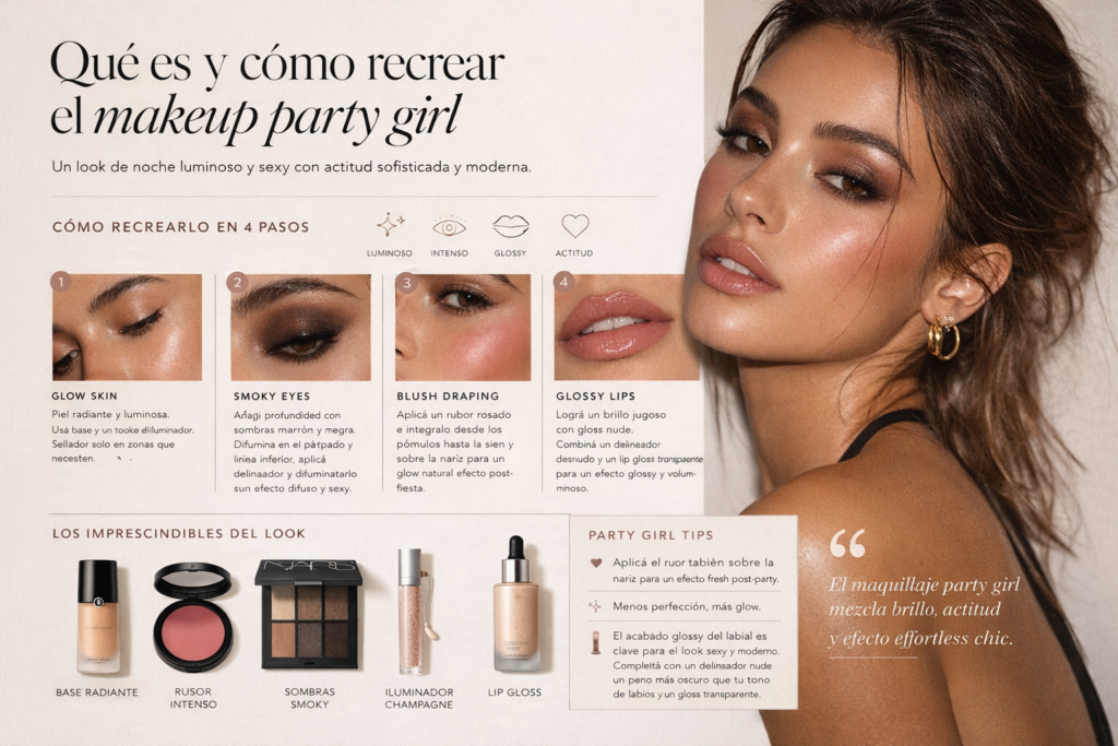 Party girl makeup: el look de maquillaje nocturno que revivió Kate Moss y ya es tendencia