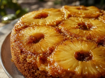 Cómo hacer torta invertida de ananá: receta fácil con miel y jengibre