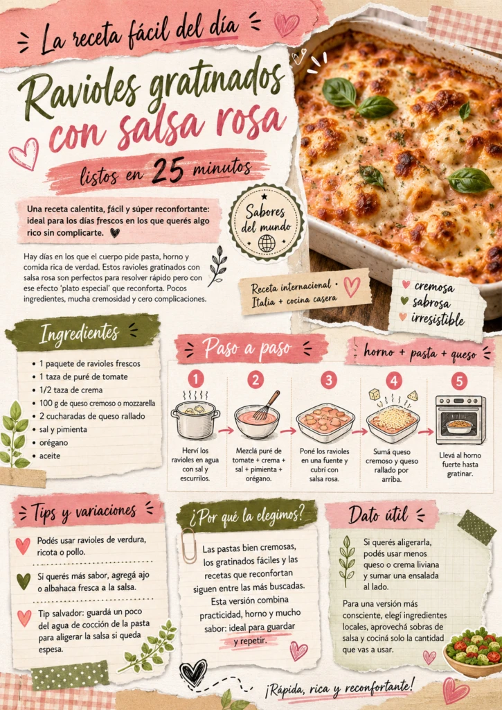 Ravioles gratinados