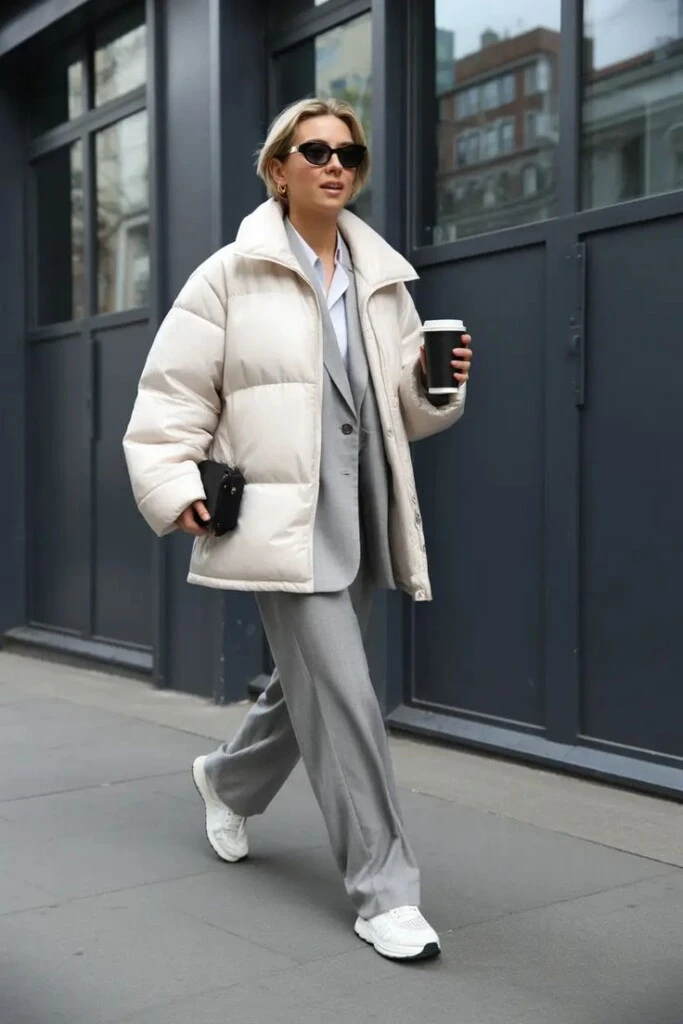 Traje sastrero más puffer