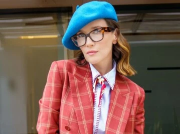 Natalia Oreiro deslumbró con un traje tartán: apostó al estilo vintage con una boina azul
