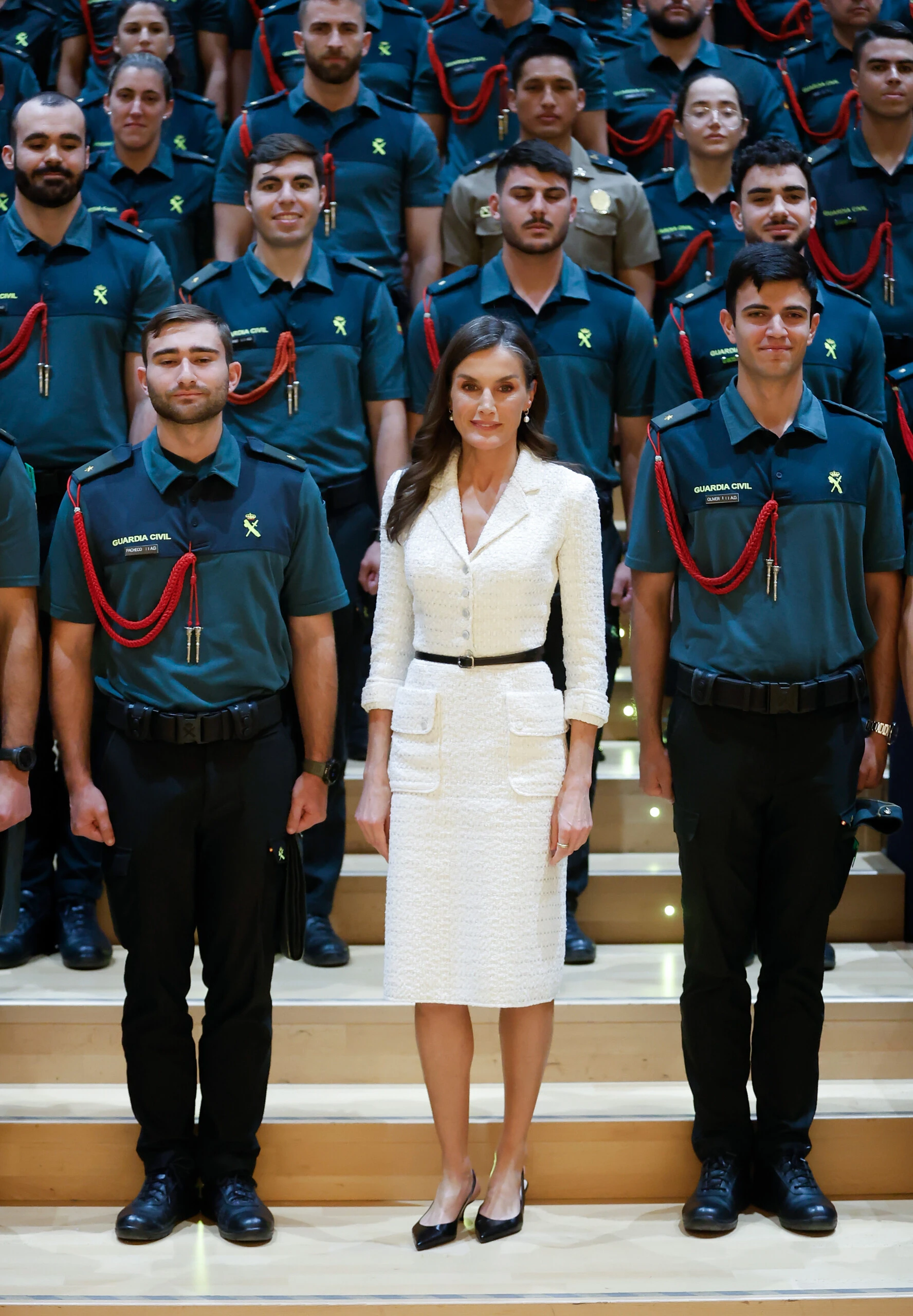 El look de Letizia Ortiz en Madrid. 