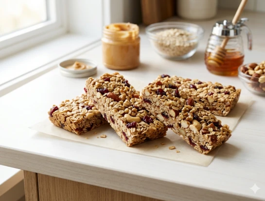 Barritas de avena y pasta de maní: ¡ideales para tus meriendas!