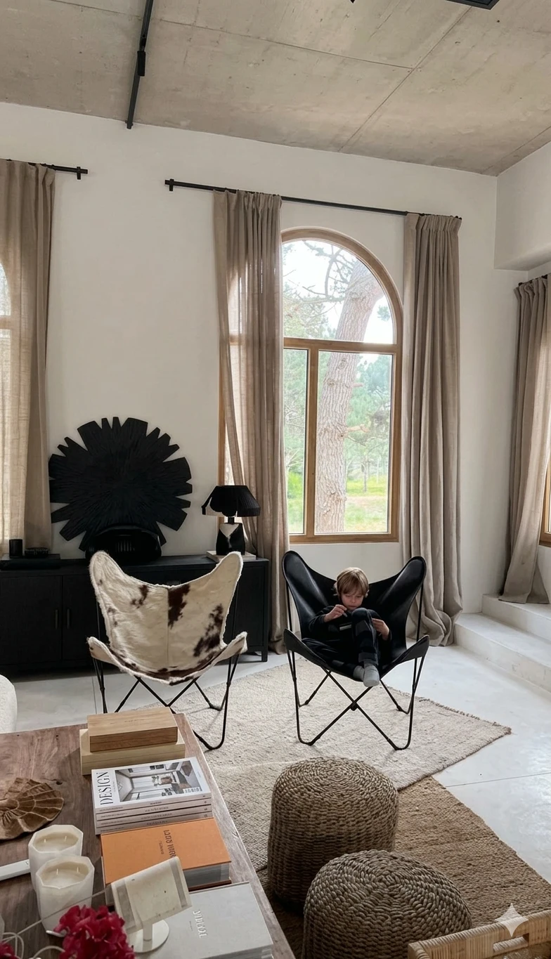 El living de la casa de Punta del Este de Zaira Nara.