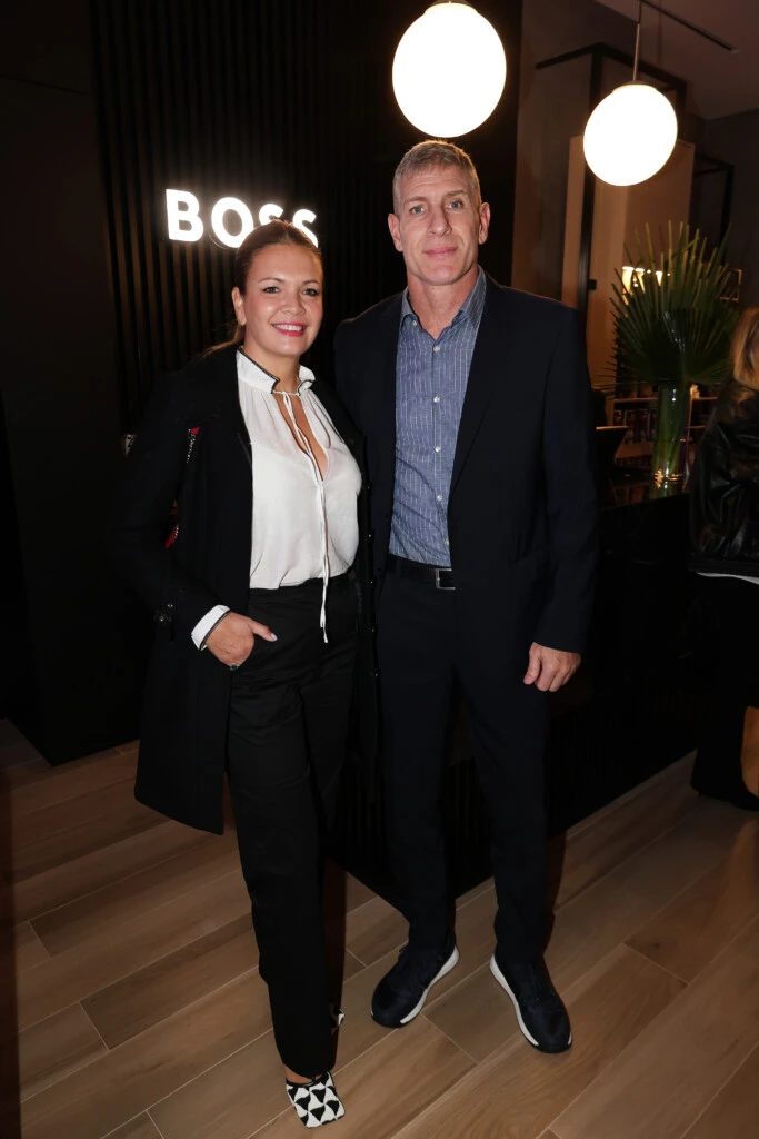 Martin Palermo y Jessica Geneux