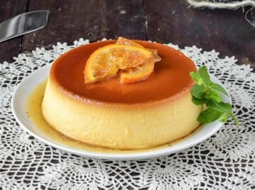 Flan de naranja receta