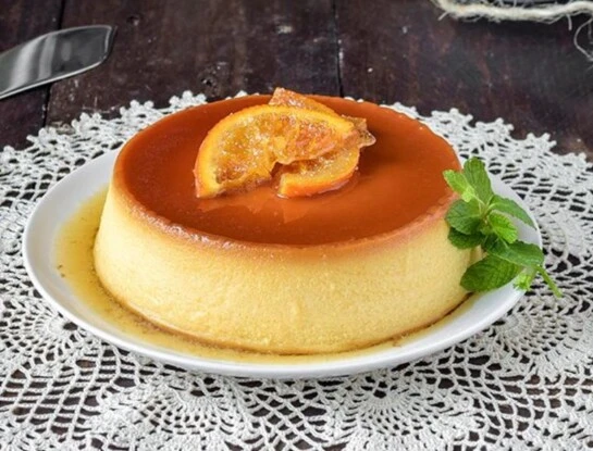 Flan de naranja receta
