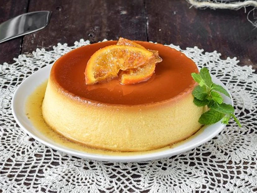 Flan de naranja receta
