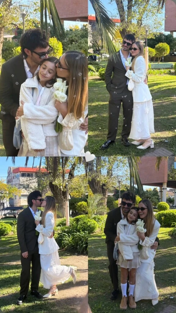 Las imágenes más íntimas mostraron a la familia reunida en abrazos, besos y gestos de complicidad. 
